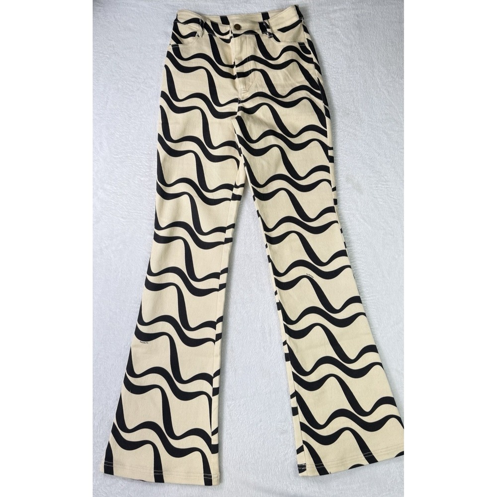 The Wolf Gang Dress Moscoso Wavy Bootcut Pants Womens Small Retro Disco Festival